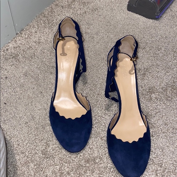 Chloe Lauren Scalloped Ankle Strap D’orsay Pump - Picture 4 of 5